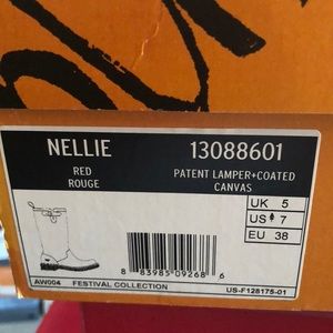 Dr. Martens Red Patent Rain Boots UK5/US7